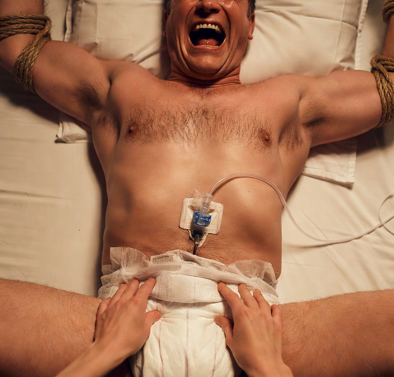 catheter play, tickle torture, and diaper bondage all on one BDSM package